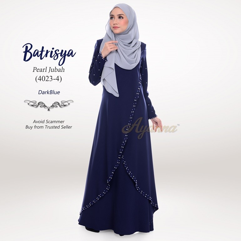 Batrisya Pearl Jubah 4023 4 DarkBlue