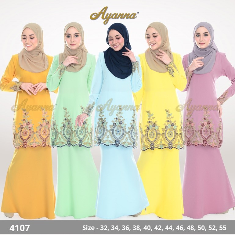 Jasmine Lace Kurung AT1088 (OliveGreen)