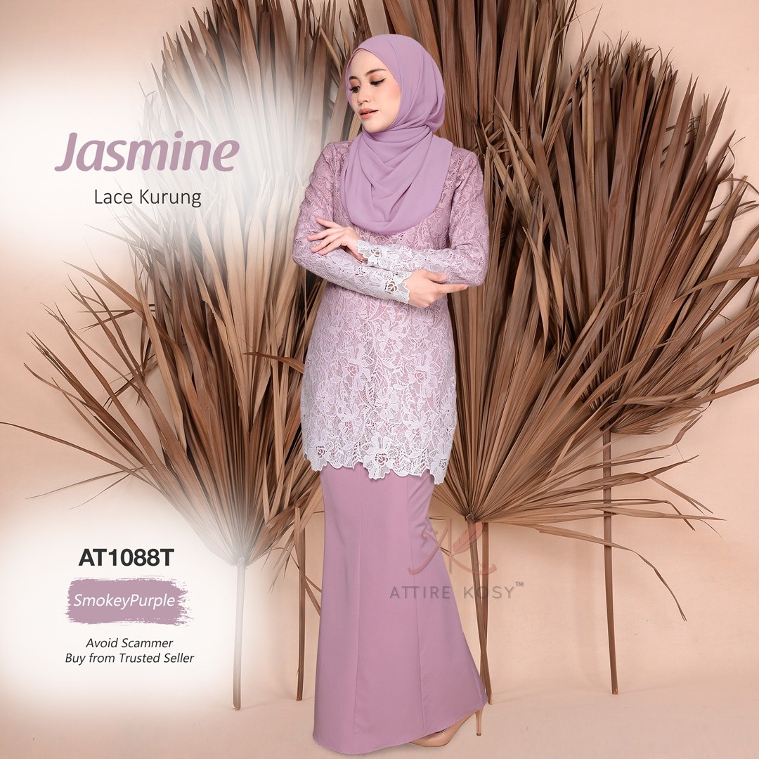 Jasmine Lace Kurung AT1088 (OliveGreen)