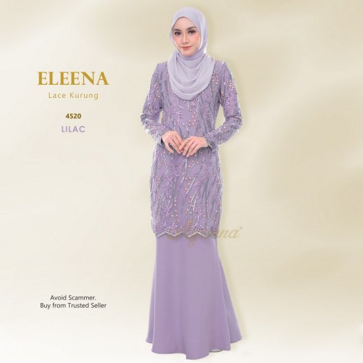 Eleena Lace Kurung 4520 (Lilac) 