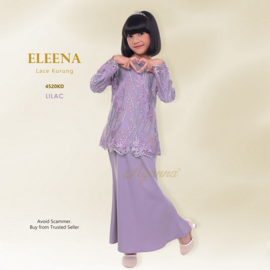 Eleena Lace Kurung 4520KD (Lilac) 