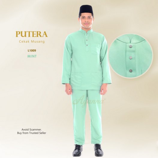 Putera Baju Melayu Cekak Musang L1009 (Mint)