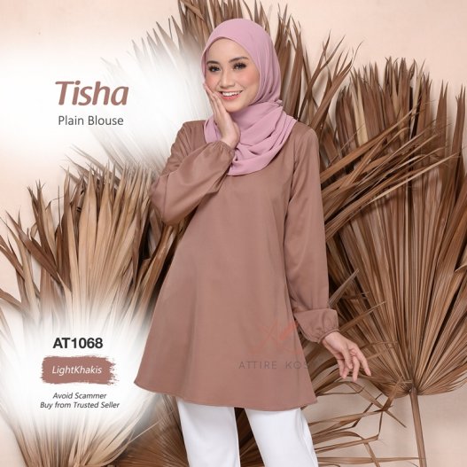 Tisha Plain Blouse AT1068 (LightKhakis)