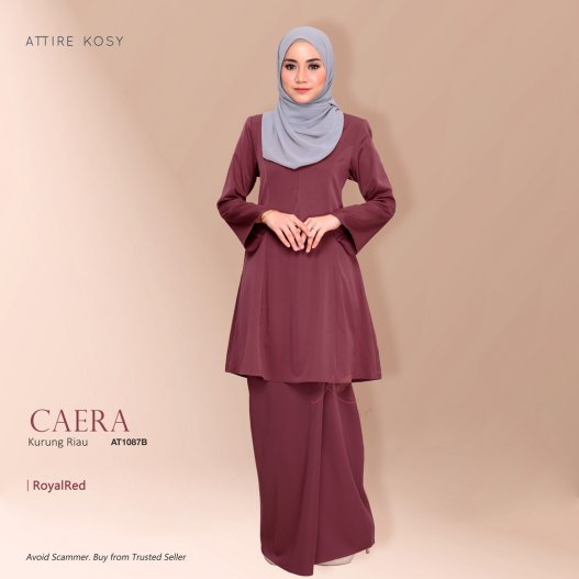 Caera Kurung Riau AT1087B (RoyalRed) 