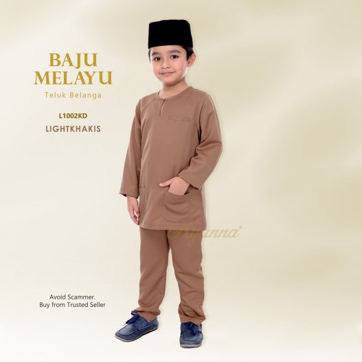 Baju Melayu Teluk Belanga L1002KD (KhakisBrown)