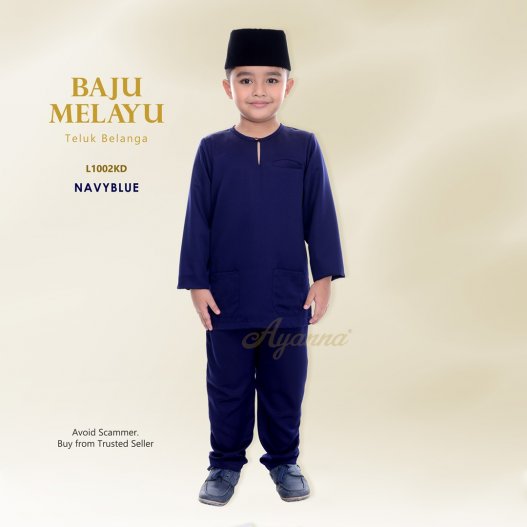 Baju Melayu Teluk Belanga L1002KD (NavyBlue) 