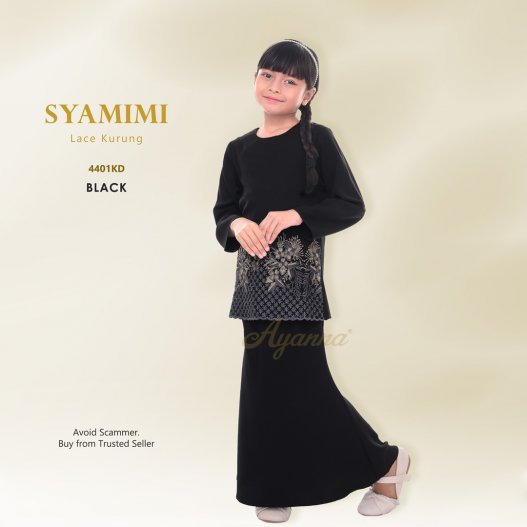 Syamimi Lace Kurung 4401KD (Black)