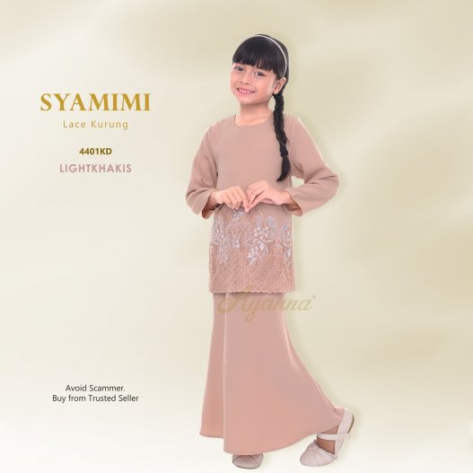 Syamimi Lace Kurung 4401KD (LightKhakis) 