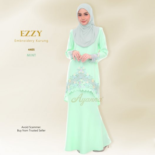 Ezzy Embroidery Kurung 4405 (Mint)