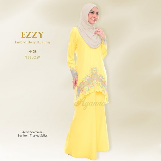 Ezzy Embroidery Kurung 4405 (Yellow) 