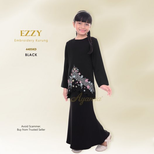 Ezzy Embroidery Kurung 4405KD (Black)