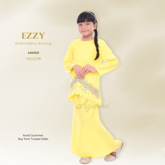 Ezzy Embroidery Kurung 4405KD (Yellow)