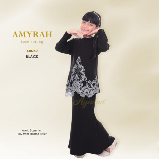 Amyrah Lace Kurung 4402KD (Black)