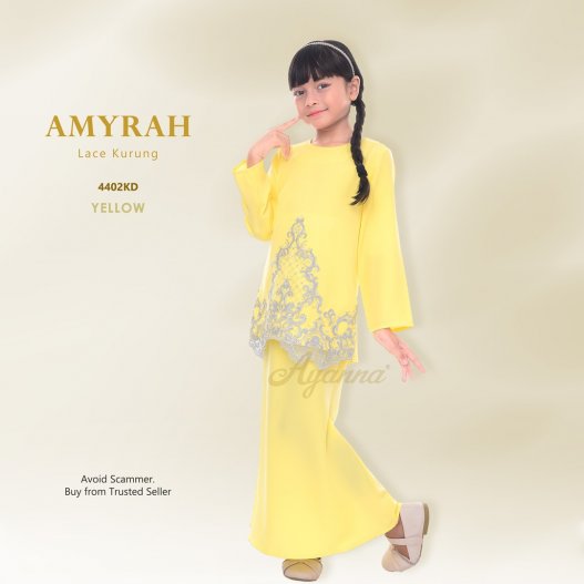 Amyrah Lace Kurung 4402KD (Yellow)