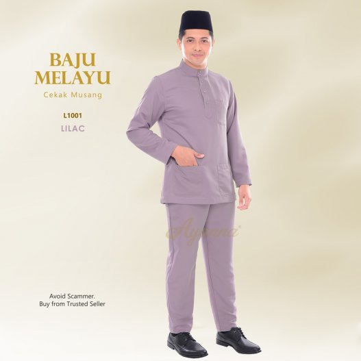 Baju Melayu Cekak Musang L1001 (Lilac) 