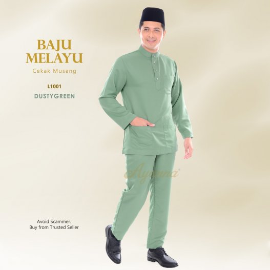 Baju Melayu Cekak Musang L1001 (DustyGreen)