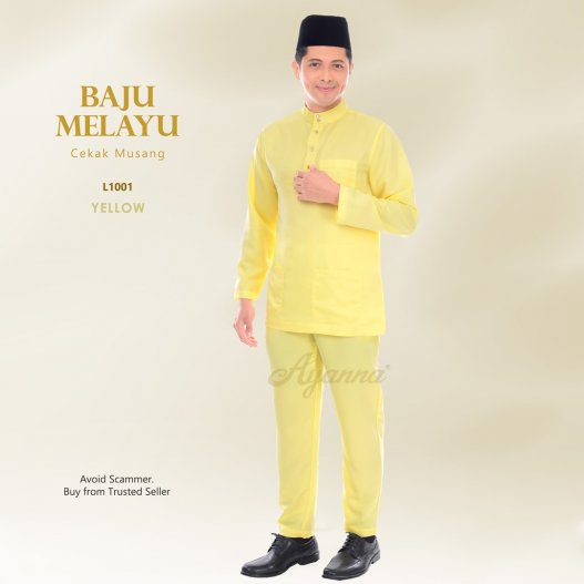 Baju Melayu Cekak Musang L1001 (Yellow)