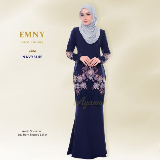 Emny Lace Kurung 4404 (NavyBlue)