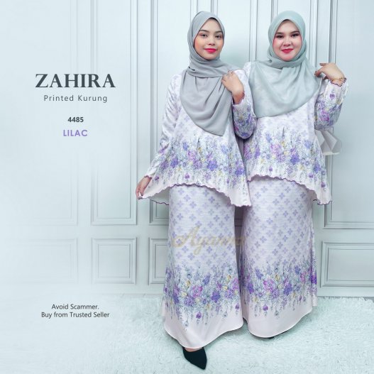 Zahira Printed Kurung 4485 (Lilac) 