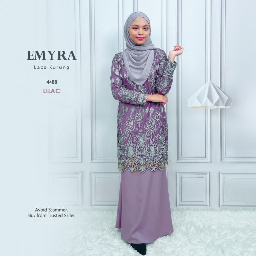 Emyra Lace Kurung 4488 (Lilac)