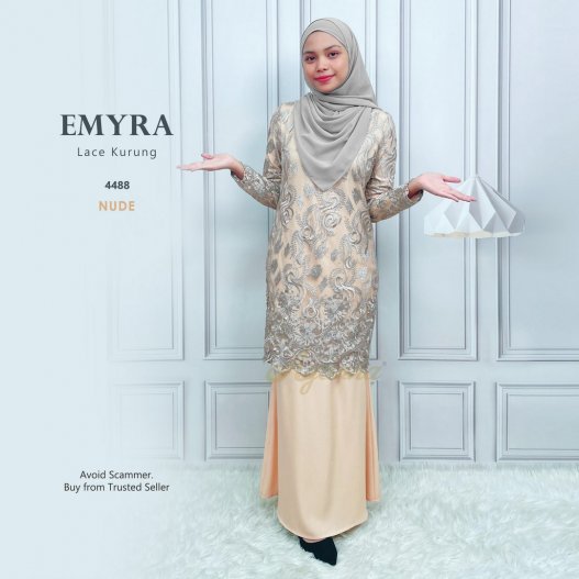 Emyra Lace Kurung 4488 (Nude)