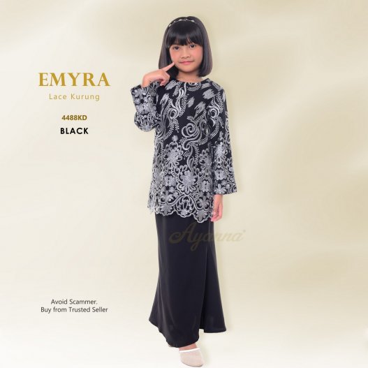 Emyra Lace Kurung 4488KD (Black)