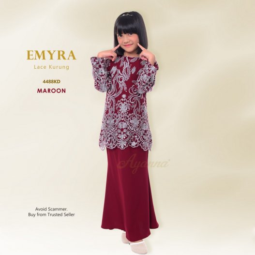 Emyra Lace Kurung 4488KD (Maroon)