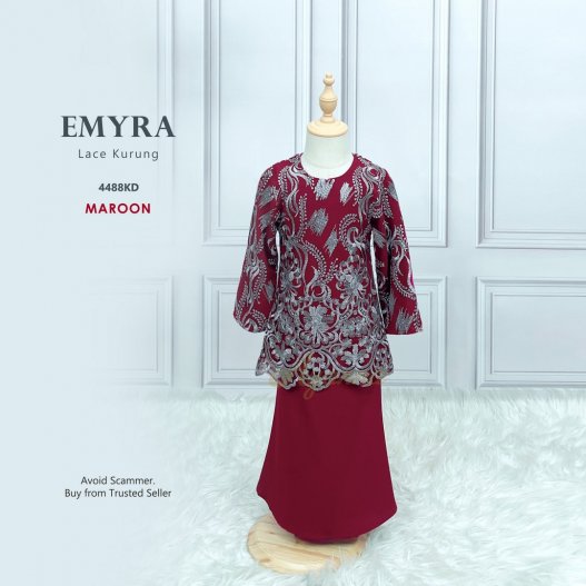 Emyra Lace Kurung 4488KD (Maroon) 