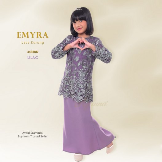 Emyra Lace Kurung 4488KD (Lilac)