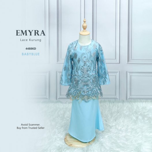 Emyra Lace Kurung 4488KD (BabyBlue) 