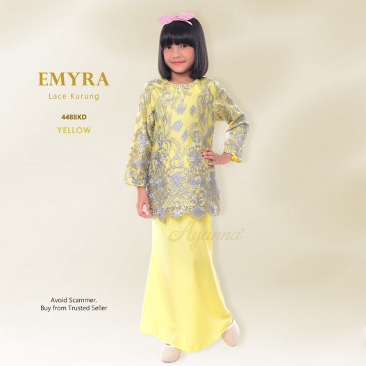 Emyra Lace Kurung 4488KD (Yellow)