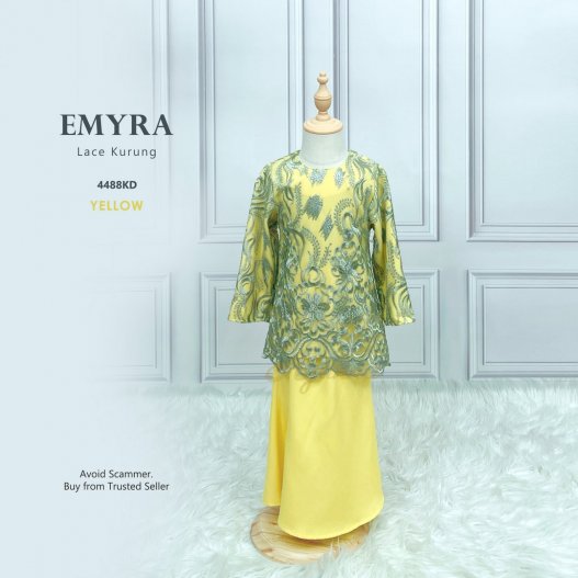 Emyra Lace Kurung 4488KD (Yellow) 