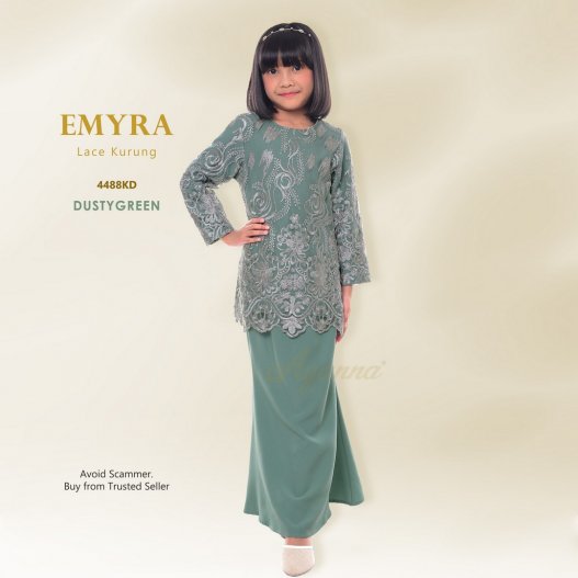 Emyra Lace Kurung 4488KD (DustyGreen)