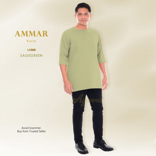 Ammar Kurta L1008 (SageGreen)