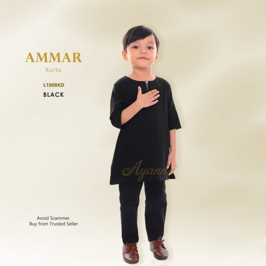 Ammar Kurta L1008KD (Black)