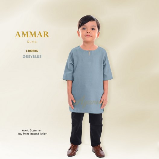 Ammar Kurta L1008KD (GreyBlue)