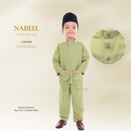 Nabeel Cekak Musang L1007KD (SageGreen)