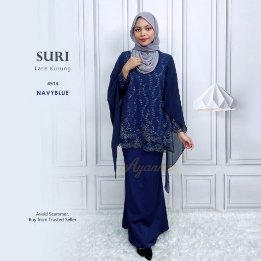 Suri Lace Kurung 4514 (NavyBlue) 