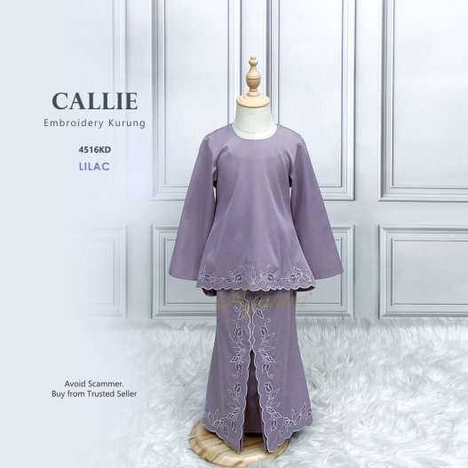 Callie Embroidery Kurung 4516KD (Lilac)