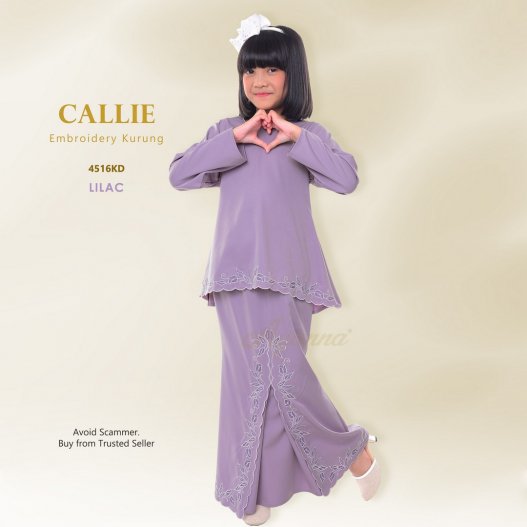 Callie Embroidery Kurung 4516KD (Lilac) 